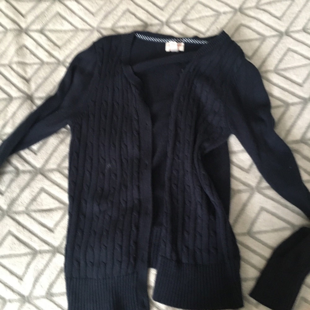 Blue cardigan